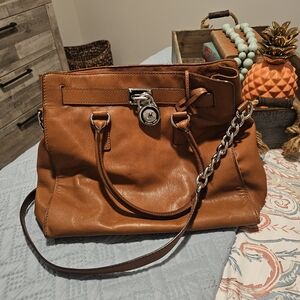 MICHAEL Michael Kors Tan Leather Satchel